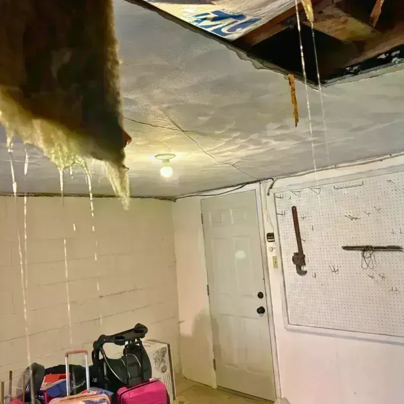 Before and after water damage restoration in Pelican Rapids, MN